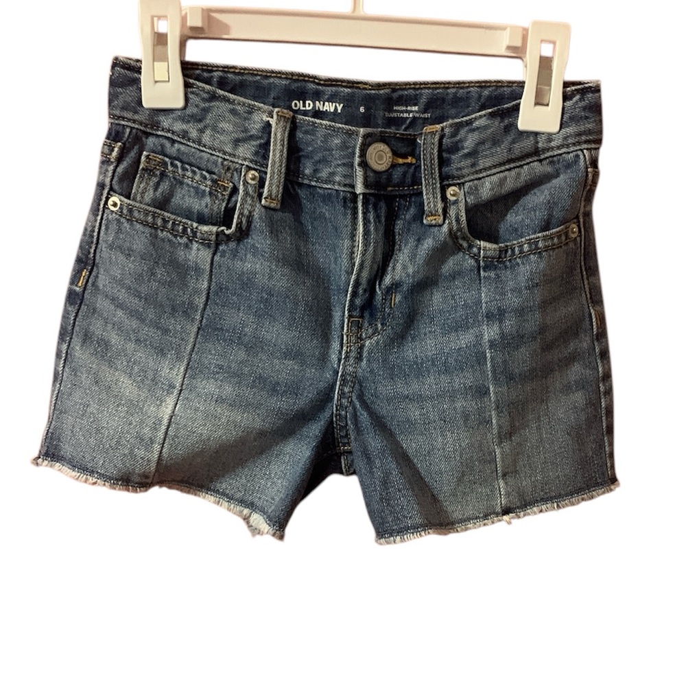 Old Navy High-Rise Adjustable Waist Denim Shorts Girls 6